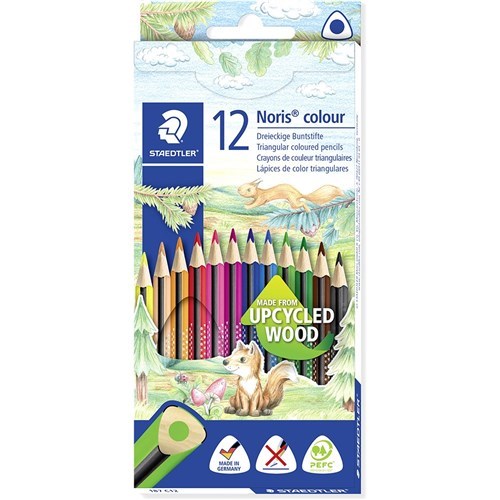 Staedtler Noris Triangular Coloured Pencils Jumbo Asst12